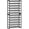 Image de SONGMICS Étagère à Chaussures à 12 Niveaux, Empilable, Étagère de Rangement en Métal, Planches Réglables, 30,7 x 92,5 x 223 cm, 48-60 Paires, Noir LMR12B