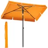 Image de SONGMICS Parasol 200 x 125 cm, Protection Solaire UPF 50+, Inclinable sur 30° dans les 2 sens, Hauteur Réglable, avec Sac de Transport, pour Jardin, Terrasse, sans Base, Orange GPU25OG