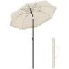 Image de SONGMICS Parasol de 160 cm, Protection Solaire UPF 50+, Inclinable sur 30° dans les 2 sens, Hauteur Réglable, avec Sac de Transport, pour Balcon, Jardin, Terrasse, Plage, sans Base, Beige GPU60WTV1