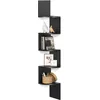 Image de VASAGLE Étagère d’Angle Murale, Étagère de Rangement à 5 Niveaux, Étagère à Plantes, pour Chambre à Coucher, Salon, Salle de Bain, Bureau à Domicile, Noir d'Encre