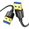 Image de UGREEN Data Câble USB 3.0 Type A Mâle vers Male SuperSpeed pour Disque Dur Boîtier Externe, DVD, Refroidisseur PC Portable et Lecteur Blu Ray (0.5M)