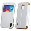 Image de USAMS Merry Série Preview Étui de Protection à Rabat Ultra Fin pour Samsung Galaxy S5 Active SM-G870 G870 avec fenêtre Style Livre Blanc Couleur Blanc