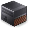 Image de Jonsbo Boîtier NAS N5 ? Cube E-ATX Cube Case avec espace pour 16 disques, 8 emplacements, design en maille, décor bois, USB-C, idéal pour NAS et station de travail, noir