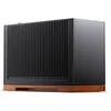 Image de Jonsbo Boîtier PC T9 noir   Noir | Boîtier Mini-ITX avec câble riser PCIe 5.0, accents en bois et espace pour cartes graphiques jusqu'à 310 mm