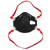 Image de MaskMic-B Masque facial avec porte-lavalier, fermeture sécurisée et deux sangles réglables pour une utilisation sûre des Lavaliers (Noir)