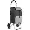 Image de Inateck Chariot de Courses Pliable Caddie Course 41L à Grandes Roues Silencieuses, Cadre en Aluminium, Sac Imperméable avec Compartiment Isotherme, Noir Gris
