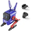 Image de GravaStar Alpha 65W GaN Chargeur Rapide, Chargeur Rapide 3 Ports avec Prise Multiple pour Voyage, Chargeur Universel pour Royaume-Uni/UE/États-Unis, pour iPhone, MacBook, iPad, Galaxy (Bleu)