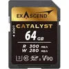 Image de Exascend Catalyst Carte mémoire SDXC UHS-II V90 64 Go 4K UHD jusqu'à 280 Mo/s Vitesse d'écriture UHS-II, Classe 10, U3, V90