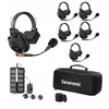 Image de Saramonic WiTalk9-5S Système d'interphone sans fil duplex intégral pour 5 personnes 1,9 GHz avec casque à une oreille, portée de 500 m, extensible jusqu'à 30 utilisateurs, comprend 4 batteries,