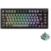 Image de MONSGEEK M1 V5 TMR Clavier magnétique QWERTZ, taux d'échantillonnage 8 000 Hz, 2,4 GHz sans fil/Bluetooth 5.0/USB-C filaire, clavier en aluminium (noir et argent, interrupteur magnétique AstroAim )