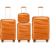Image de Kono Set 4 Valises Rigides Voyage 56/65/75cm avec Vanity Case TSA Orange