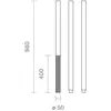 Image de Mât KLEWE pour lampes solaires, anthracite, hauteur 250 cm, aluminium