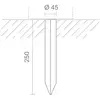 Image de KLEWE Piquet pour lampes solaires, longueur 25 cm, acier inoxydable