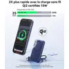 Image de Batterie nomade INIU 5000 mAh magnet Qi2 MagPro slim bleu