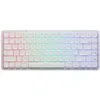 Image de Akko Air 01 Clavier mécanique sans fil à profil bas rétroéclairé RVB, disposition Mac native remplaçable à chaud, 2,4 GHz/filaire/BT en aluminium, blanc nuageux, Kailh Drift