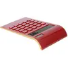 Image de lyrlody Calculatrice de Bureau Solaire, Grand Écran LCD, 10 Chiffres, Gros Boutons Sensibles, Rouge