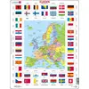 Image de Larsen KL1 Drapeaux et Carte Politique de l'europe, édition Néerlandais, Puzzle Cadre avec de 70 pièces