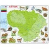 Image de Larsen Puzzle Cadre - Carte de la Lituanie (en Lituanien)