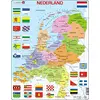 Image de Larsen K53 Pays-Bas, Carte Politique, édition Néerlandais, Puzzle Cadre avec de 48 pièces