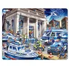 Image de Larsen US32 Puzzle Éducatif Enfant   La Police Attrape Les Voleurs   Puzzle Cadre 43 Pièces   Scène Imaginative & Motricité   Édition Neutre