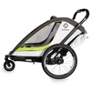 Image de Hamax - Remorque Breeze One - 1 Place - Fixation Vélo/Poussette - Siège Inclinable - Cadre Aluminium Léger - Réflecteurs - Harnais 5 Points - Sac de Rangement - pour Enfants 6 Mois+ (Blanc/Vert)