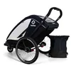Image de Hamax - Remorque Breeze One - 1 Place - Fixation Vélo/Poussette - Siège Inclinable - Cadre Aluminium Léger - Réflecteurs - Harnais 5 Points - Sac de Rangement - pour Enfants 6 Mois+ (Bleu/Blanc)