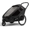 Image de Hamax - Remorque Vélo Enfant 2 Places Outback Next Vert/Noir - Sièges Inclinables 4 Positions, Suspension Intégrale, Pliable, Fonction Poussette & Attelage Intelligent - 40 kg