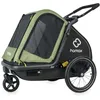 Image de Hamax - Remorque Chien Pluto M Vert/Noir - Transport Animaux Confortable - Suspension Réglable - Kit Poussette Inclus - Facilement Pliable - Sécurité Optimale - Fixation Vélo/Poussette