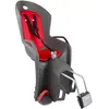 Image de Hamax - Porte-bébé Amiga Gris Rouge - Fixation Cadre - Suspension Libre - Rembourrage Confortable - Harnais Réglable - Boucle Sécurisée - Adapté Vélo 28-44mm - Poids Max 22kg - Dès 9 Mois