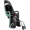 Image de Hamax - Porte-bébé Caress Vert/Noir - Fixation cadre vélo - Dossier réglable - Inclinaison 20° - Harnais sécurité 3 points - Repose-pieds ajustables - Réflecteur arrière - Dès 9 mois - Poids max 22 kg