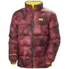 Image de Helly-Hansen YU 23 Doudoune réversible pour homme, manteau d'hiver isolé, imperméable, léger, vêtement d'extérieur élégant, 691 Spray Yu Magenta Foncé Aop, X-Large