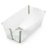 Image de Stokke Flexi Bath (Transparent Green) avec Support pour nouveau-nés - Pratique à utiliser à la maison ou en voyage - Idéale pour les enfants jusqu’à 48 mois