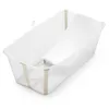 Image de Stokke Flexi Bath (Sandy Beige) avec Support pour nouveau-nés - Pratique à utiliser à la maison ou en voyage - Idéale pour les enfants jusqu’à 48 mois