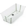 Image de Stokke Flexi Bath X-Large, Vert Transparent - Spacieuse Baignoire bébé pliable - Légère & facile à ranger - Pratique à utiliser à la maison ou en voyage - Idéale pour les enfants de 0 à 6 ans