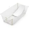 Image de Stokke Flexi Bath X-Large (Sandy Beige) avec Support nouveau-né - Durable & facile à ranger - Idéale pour les enfants de 0 à 6 ans