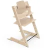 Image de Chaise haute Stokke Tripp Trapp, Natural - Comprend la chaise + le Baby Set 2 pour les enfants de 6 à 36 mois - Ajustable, ergonomique et facile à nettoyer