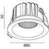 Image de The Light Group SLC LED downlight encastré OnePro Soft, blanc, 3.000 K, aluminium