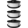 Image de Lot de 3 bobines de fil de rechange pour coupe-bordure électrique Aldi Top Craft, King Craft, Gardenline GLR GLT, Einhell RTV, Performance Power