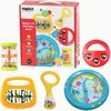 Image de Halilit Baby's First Birthday Band Musical Instrument Gift Set. Includes Ocean Drum, Baby Maraca, Ring My Bell, Rainboshaker & Clip Clap. Music Sensory Baby Toy. Suitable for Boys & Girls 12 months +