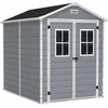 Image de Keter/CHALET ET JARDIN 12-929579 Premium 86 Abri Double Porte avec Fenêtres Résine Gris 186 x 237 x 227 cm