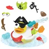 Image de YOOKIDOO - Canard de Bain Pirate - Jouet Bain Enfant - Jeu Eveil Bébé -Canard Plastique Bain et Piscine   Se Déplace tout en Emettant un Jet D’Eau - Animaux Plastique Bain - Cadeau Enfant 2 à 6 ans