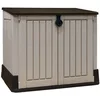 Image de Keter Store-It Out Midi - Hangar de rangement de jardin en plastique pour l'extérieur, beige et brun, 130 x 74 x 21 cm