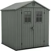 Image de Keter Darwin Abri de Jardin 6 x 6, Finition Effet Bois, Couleur Vert Sauge, 3,3 m², 190 x 183 x 221 H cm