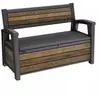 Image de Banc de jardin résine avec coffre de rangement 227 L, l.133 x H.89 x P.61 cm, effet bois noyer, Keter Otto Walnut