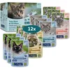 Image de BOZITA Multibox Mélange Saumon, Hareng, Beaucoup de Poulet, Renne   canapés en Sauce 12 x 85 g sachets portions   Nourriture Humide sans céréales pour Chats Adultes