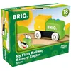 Image de BRIO - 33705 - Ma Première Locomotive à pile - My First Railway - Train électrique - Accessoire pour circuit de train en bois - Jouet pour garcons et filles dès 18 mois