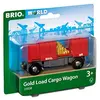 Image de Brio World - 33938 - Wagon Cargo Rouge - Accessoire pour circuit de train en bois - Avec connexions aimantées - Jouet pour garçons et filles à partir de 3 ans