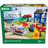 Image de BRIO World - 36025 - Circuit Intervention d’Urgence - Coffret Complet de 44 pièces avec policiers, Pompiers et ambulanciers - Circuit de Train en Bois - Jouet Mixte à partir de 3 Ans