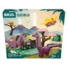Image de BRIO Circuit Aventure Dinosaure 21 pièces - Action de Jeu sans Pile - Dinosaures Inclus - Circuit de Train en Bois - Brio World
