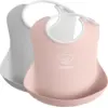 Image de BabyBjörn Bavoir, lot de 2 - Gris/Rose pastel